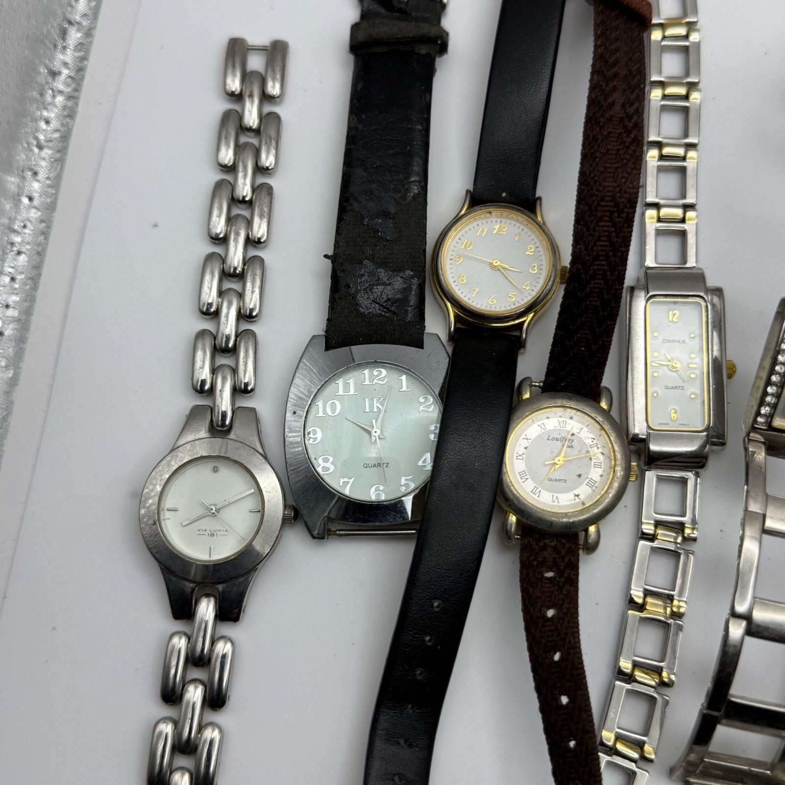 Bundle Of 16 Quartz Watches Modern / Vintage Untested Parts / Repair / Crafts