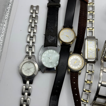 Bundle Of 16 Quartz Watches Modern / Vintage Untested Parts / Repair / Crafts