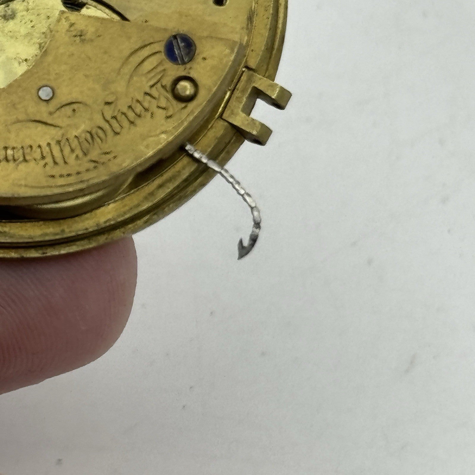 39.2mm Antique G P Perks King Williams Town Fusee Pocket Watch Movement PARTS