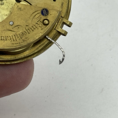 39.2mm Antique G P Perks King Williams Town Fusee Pocket Watch Movement PARTS