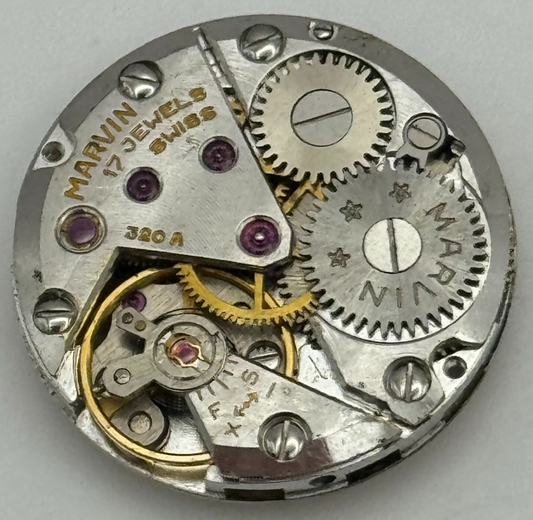 19.6mm Ladies Marvin 320A Manual Wind Watch Movement Swiss Vintage PARTS SPARES