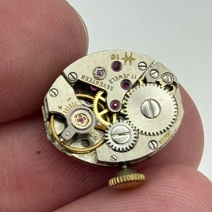 13mm Ladies Hamilton Cal 16 Swiss Manual Wind Vintage Watch Movement PARTS