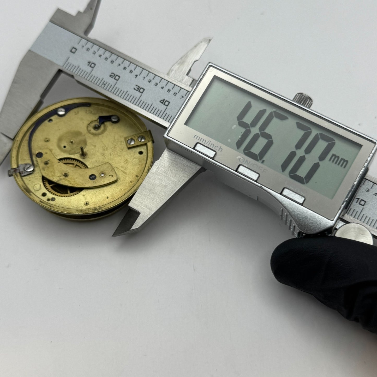 Fusee Pocket Watch Movement Antique English Key Wound Parts Repair Spares 46.7mm