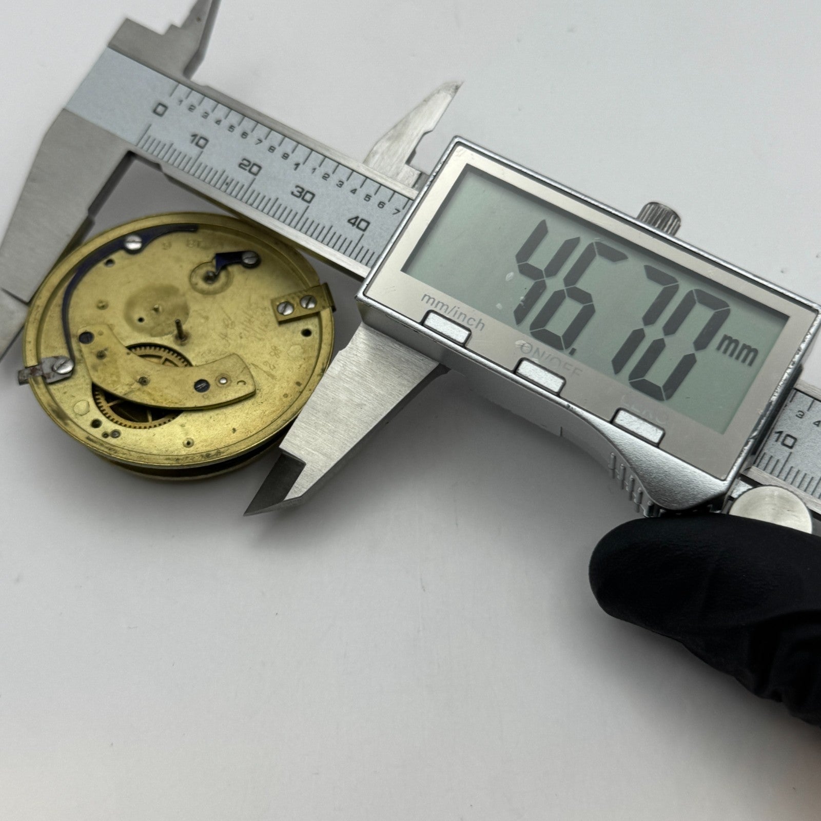 Fusee Pocket Watch Movement Antique English Key Wound Parts Repair Spares 46.7mm