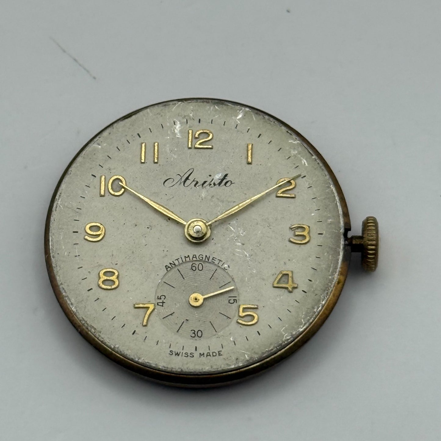 AS 1002 984 Watch Movement Aristo Manual Wind Vintage Swiss Parts Repair 27.7mm