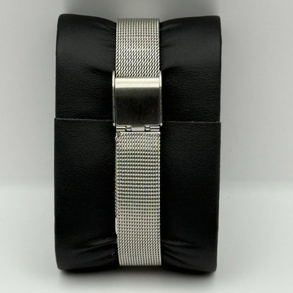 Enternity Ladies Quartz Watch Crystal Markers Silver Tone Mesh Band Working 25mm