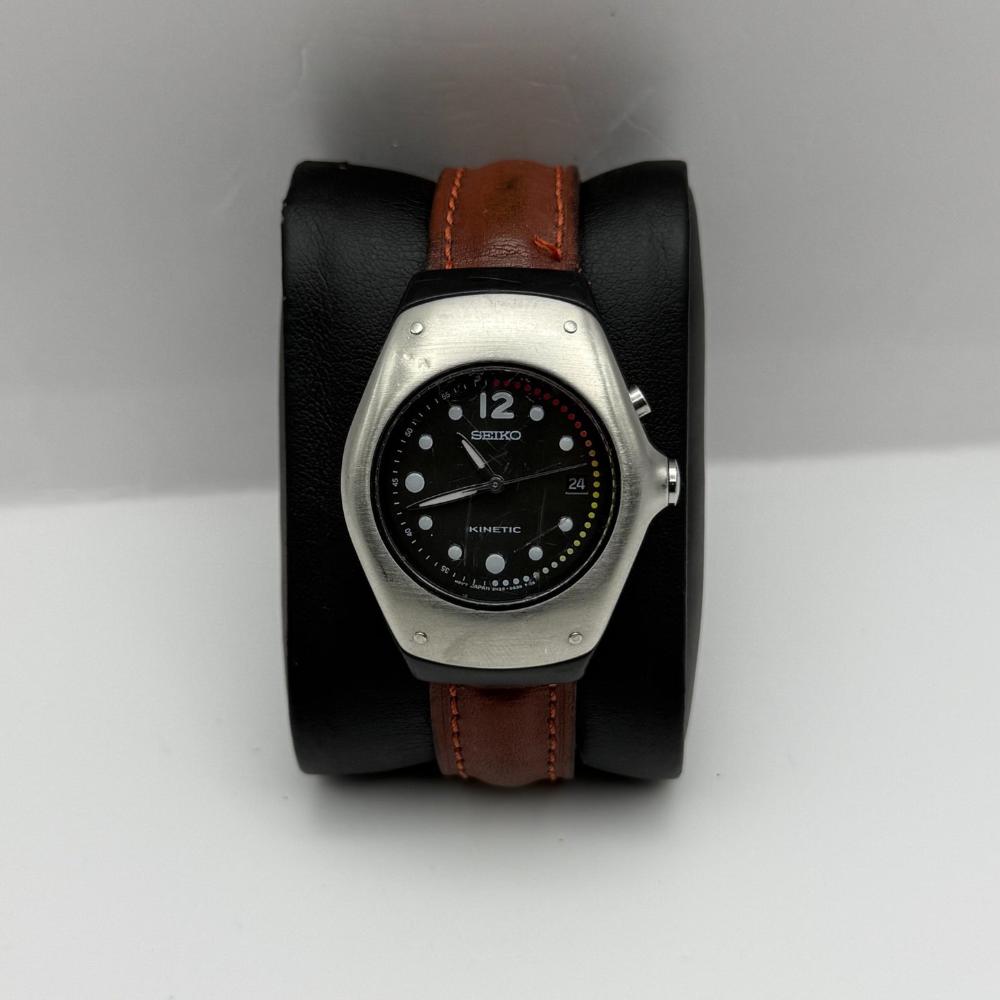 Seiko Kinetic Arctura Quartz Watch 3M22-0D40 Date Dial Japan 34mm PARTS REPAIR