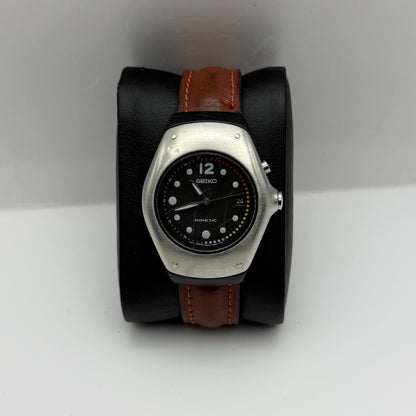 Seiko Kinetic Arctura Quartz Watch 3M22-0D40 Date Dial Japan 34mm PARTS REPAIR