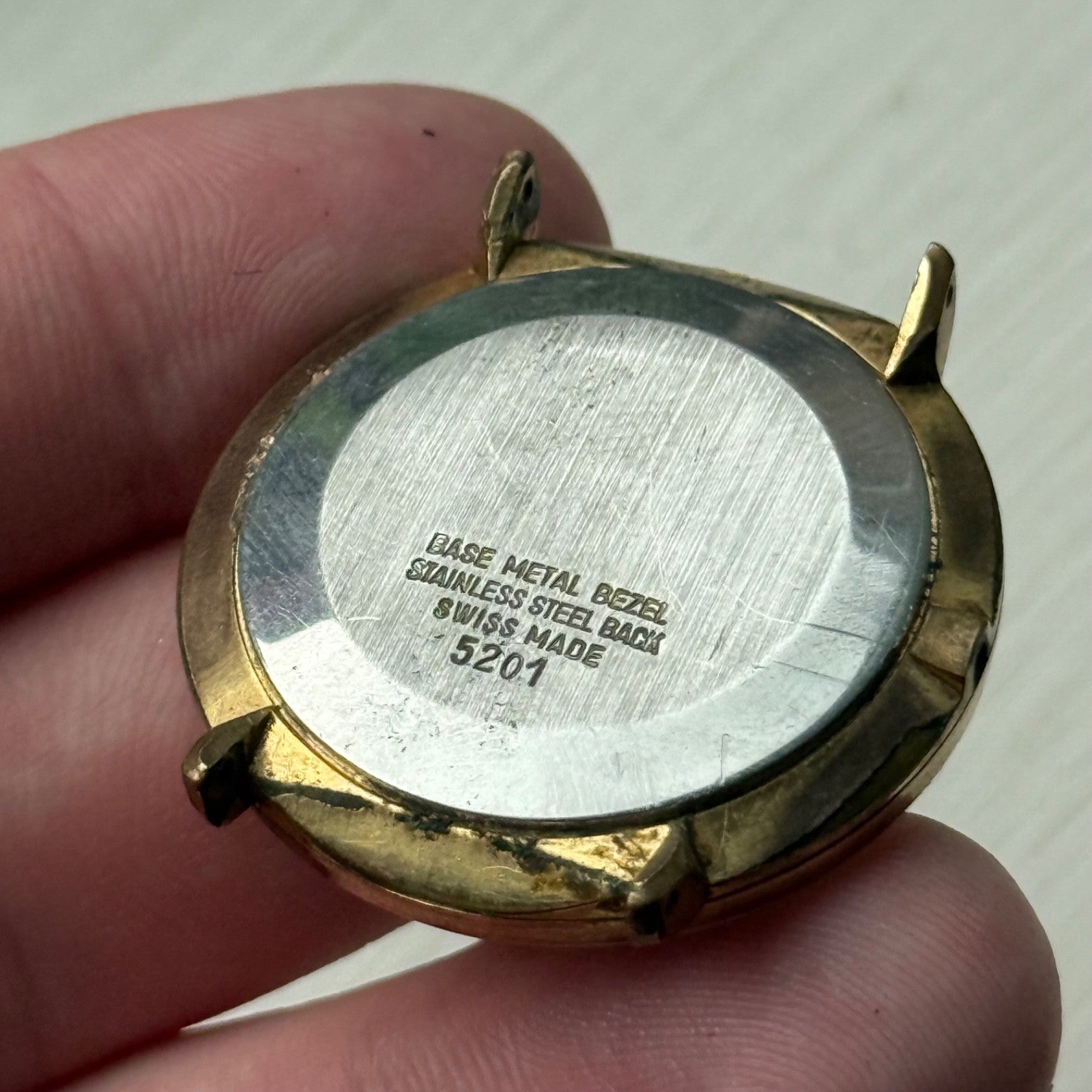 33mm Vintage Mystery Dial Peseux 7040 Balance Ok Manual Wind Watch PARTS REPAIR