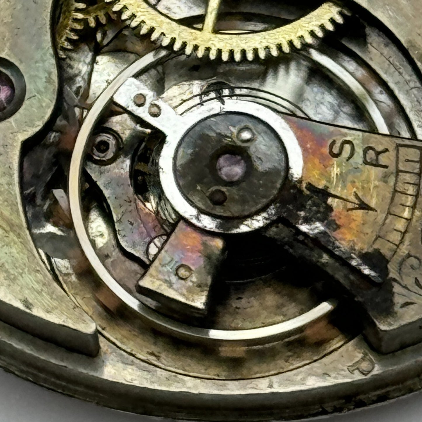 42.9mm Unidentified Swiss 15 Jewels Vintage Pocket Watch Movement PARTS SPARES