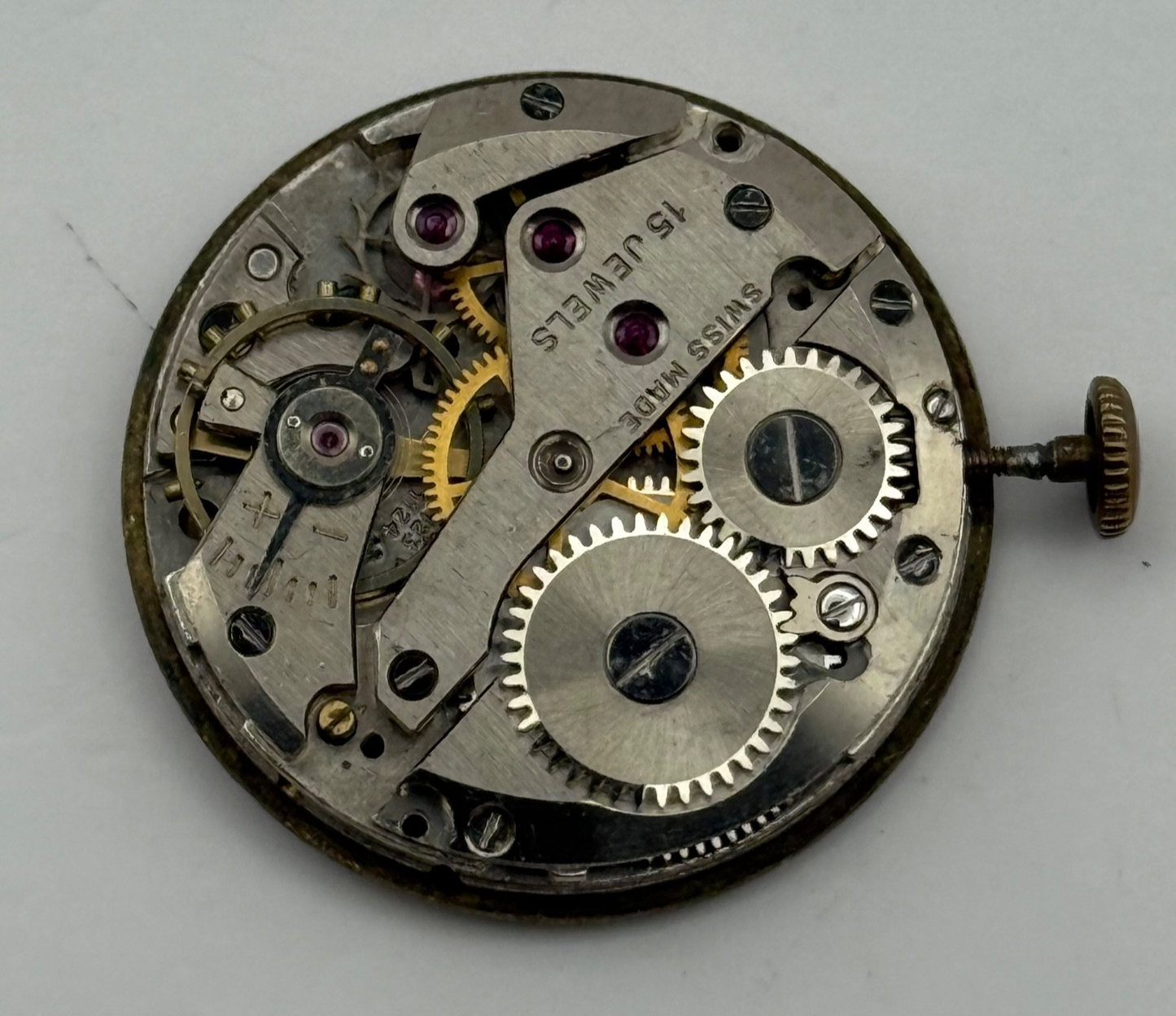 AS 1123 1124 Watch Movement Running Avia Manual Wind Vintage Parts Repair 23.5mm