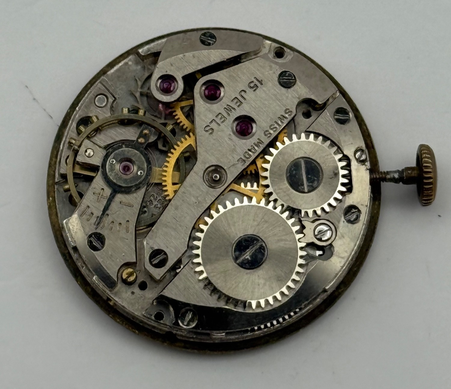 AS 1123 1124 Watch Movement Running Avia Manual Wind Vintage Parts Repair 23.5mm