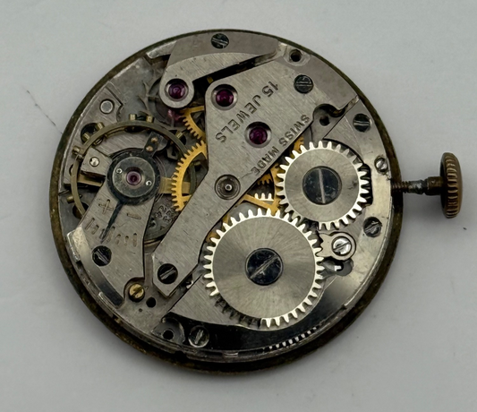 AS 1123 1124 Watch Movement Running Avia Manual Wind Vintage Parts Repair 23.5mm