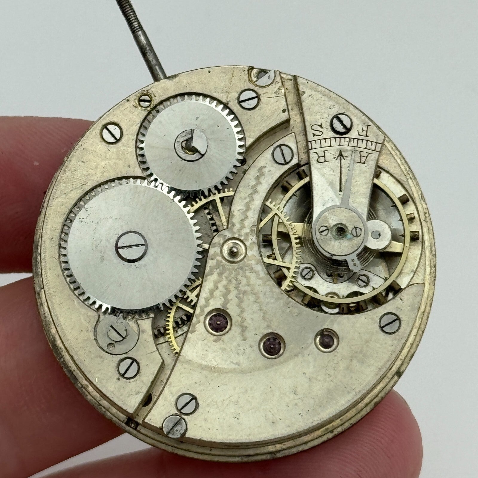 43mm S Smith & Son 9 Strand London Vintage Open Face Pocket Watch Movement PARTS