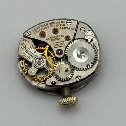 Longines 14.16 Watch Movement Running Manual Wind Vintage Swiss Parts 14.2mm