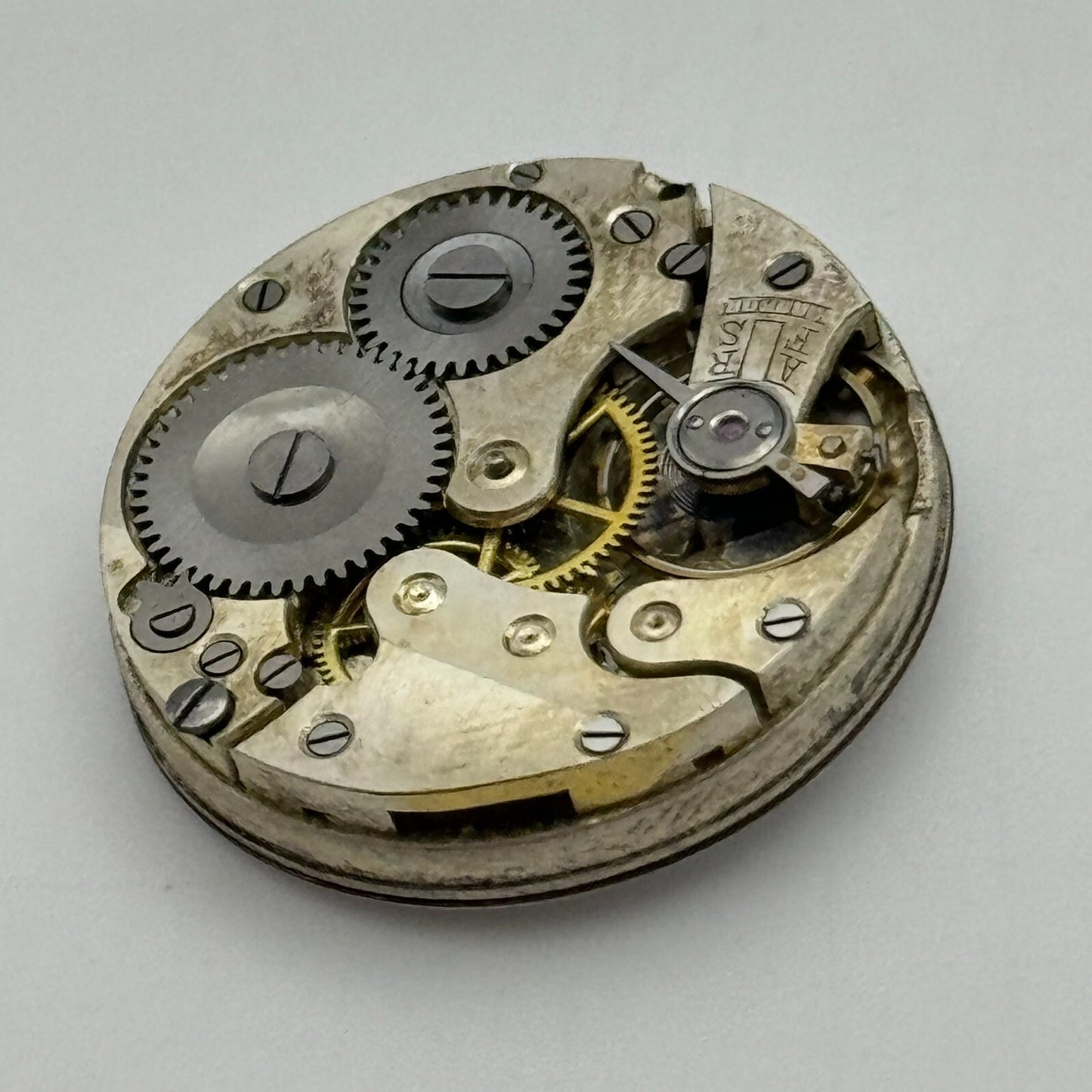 24.9mm Unidentified Balance Intact Trench Watch Movement Manual Wind Swiss PARTS