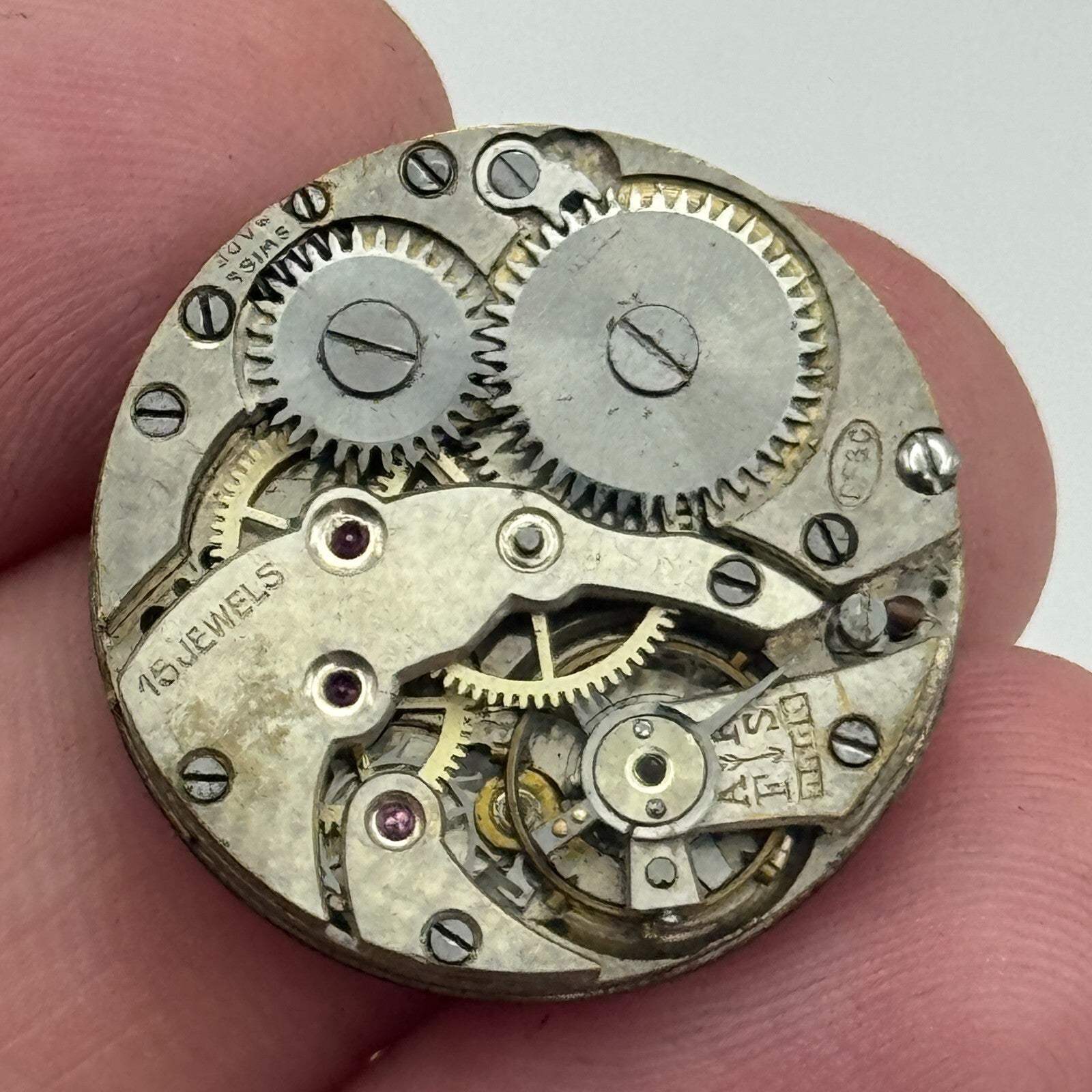 23.7mm D F & C Dimier Freres & Cie Trench Watch Movement Manual Wind PARTS SPARE