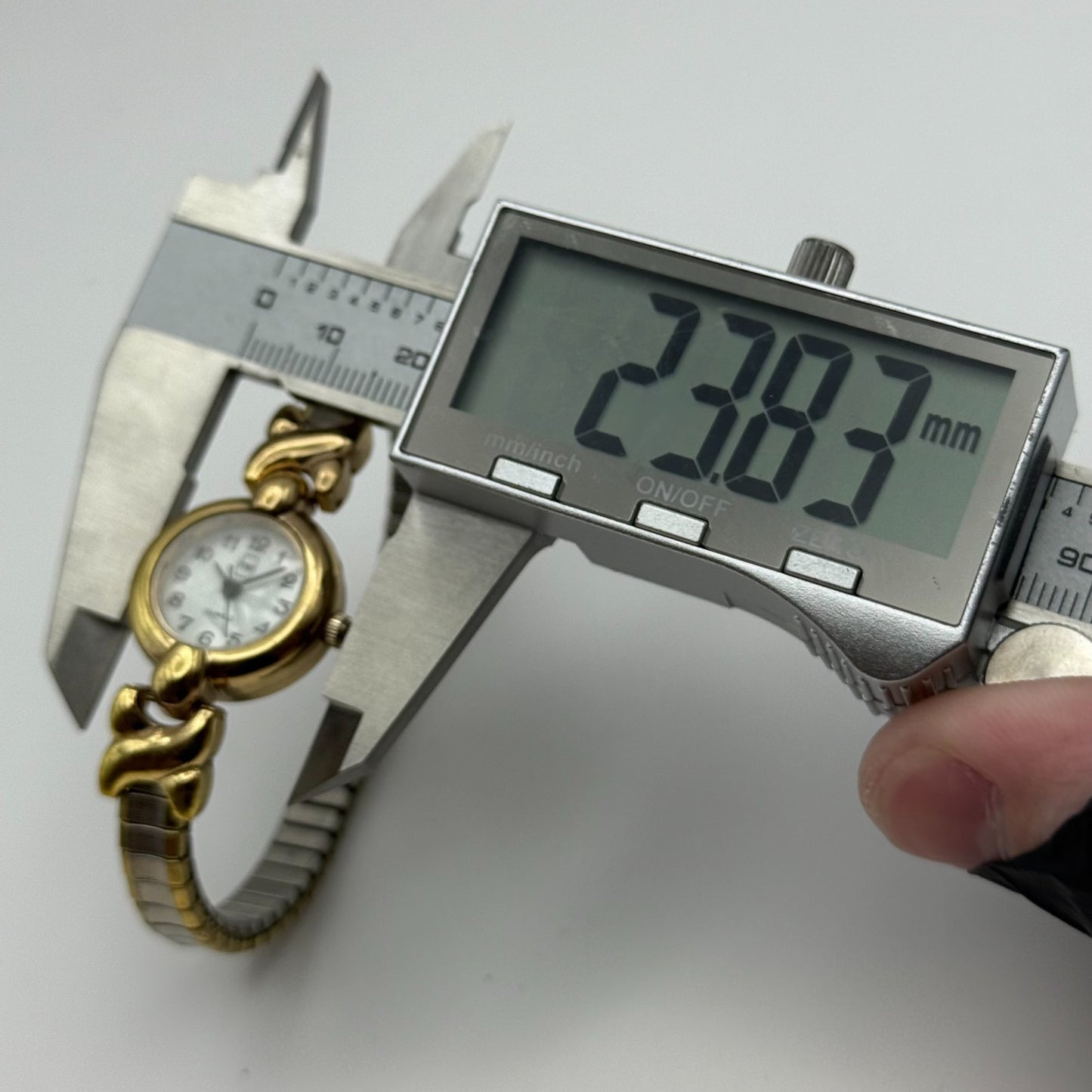 21mm Working Ladies Two Tone Philip Mercier S565S Quartz Watch Expandable Strap