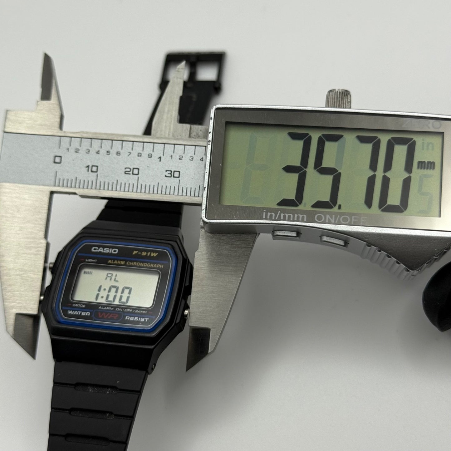 Casio Digital Watch F-91W 593 Alarm Chronograph Quartz 35mm Unisex Rubber Strap