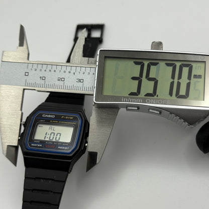 Casio Digital Watch F-91W 593 Alarm Chronograph Quartz 35mm Unisex Rubber Strap