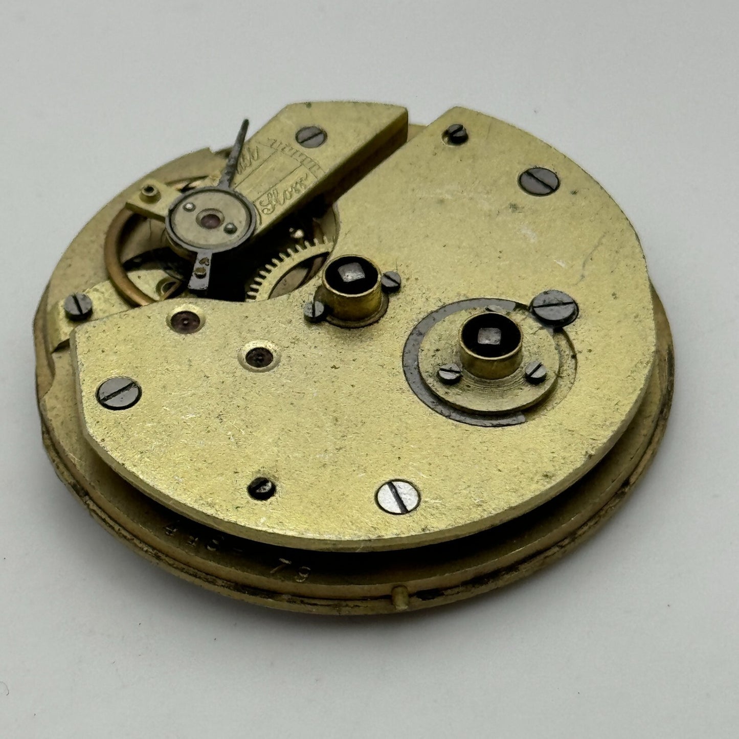 42.7mm Antique Key Wound Sub Seconds Pocket Watch Movement PARTS SPARES REPAIRS