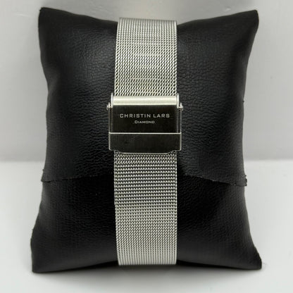 Christian Lars Diamond Watch Boxed 42mm Unisex Date Dial Steel Boxed 7 Inches