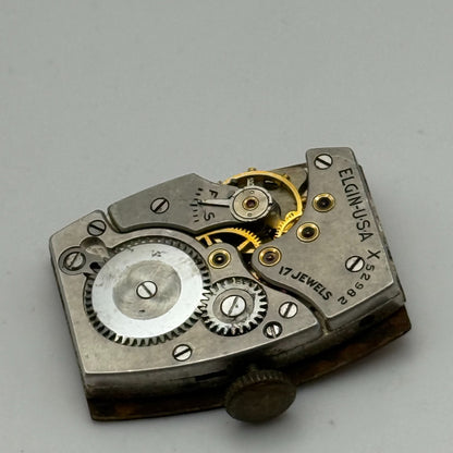 Running 1939 Vintage 15/0s Elgin 537 Model 1 American Watch Movement FOR PARTS