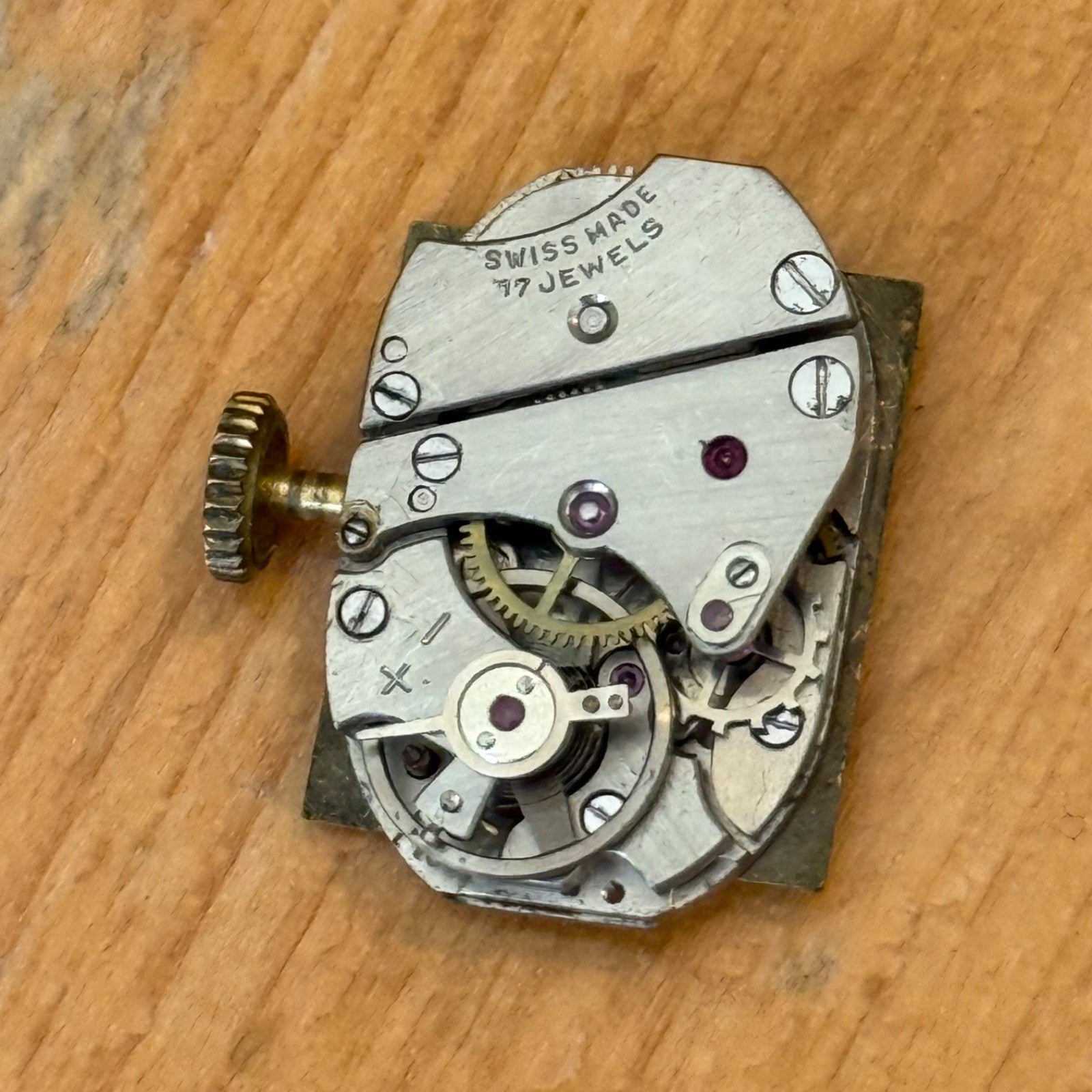 18mm Vintage Halpex 17 Jewels Swiss Aluminium Manual Wind Watch PARTS / REPAIR