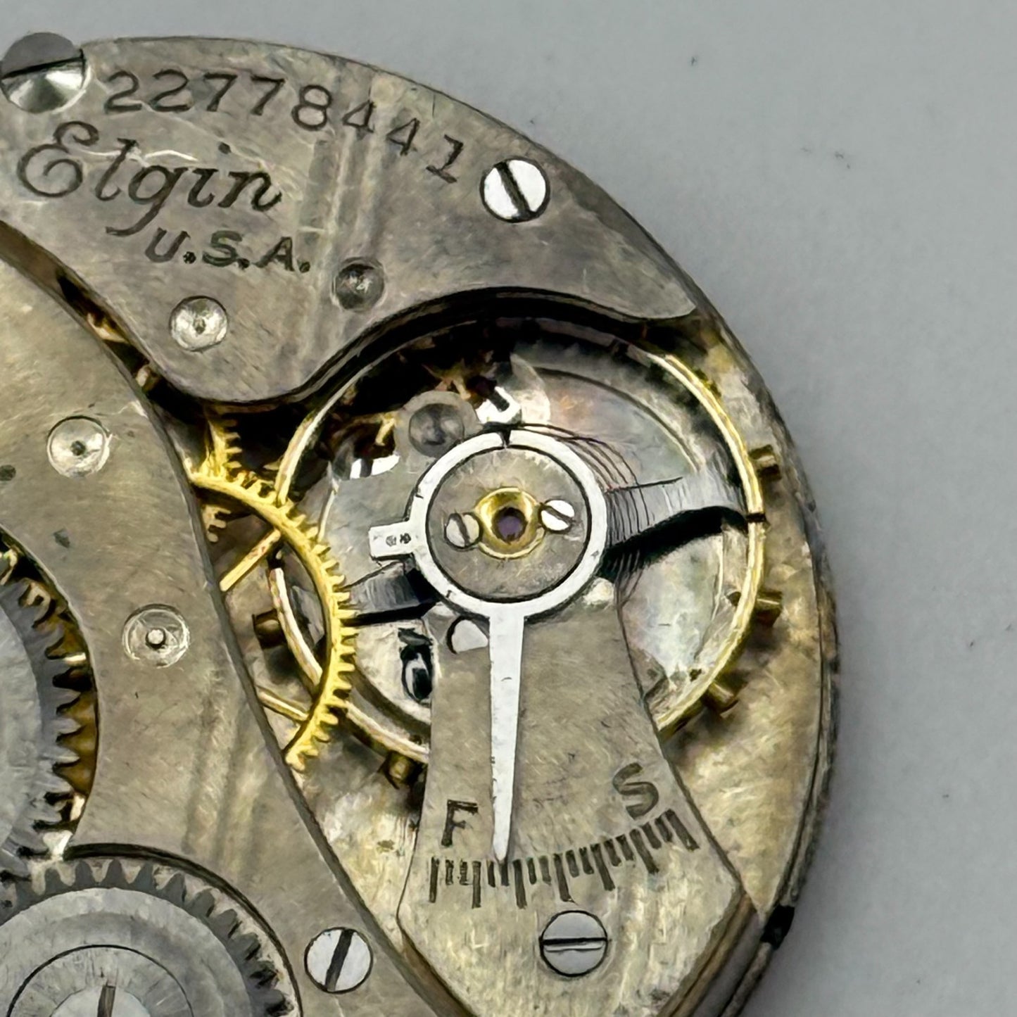 1920 Antique 6/0s Elgin 431 Model 2 American Watch Movement PARTS REPAIR SPARES