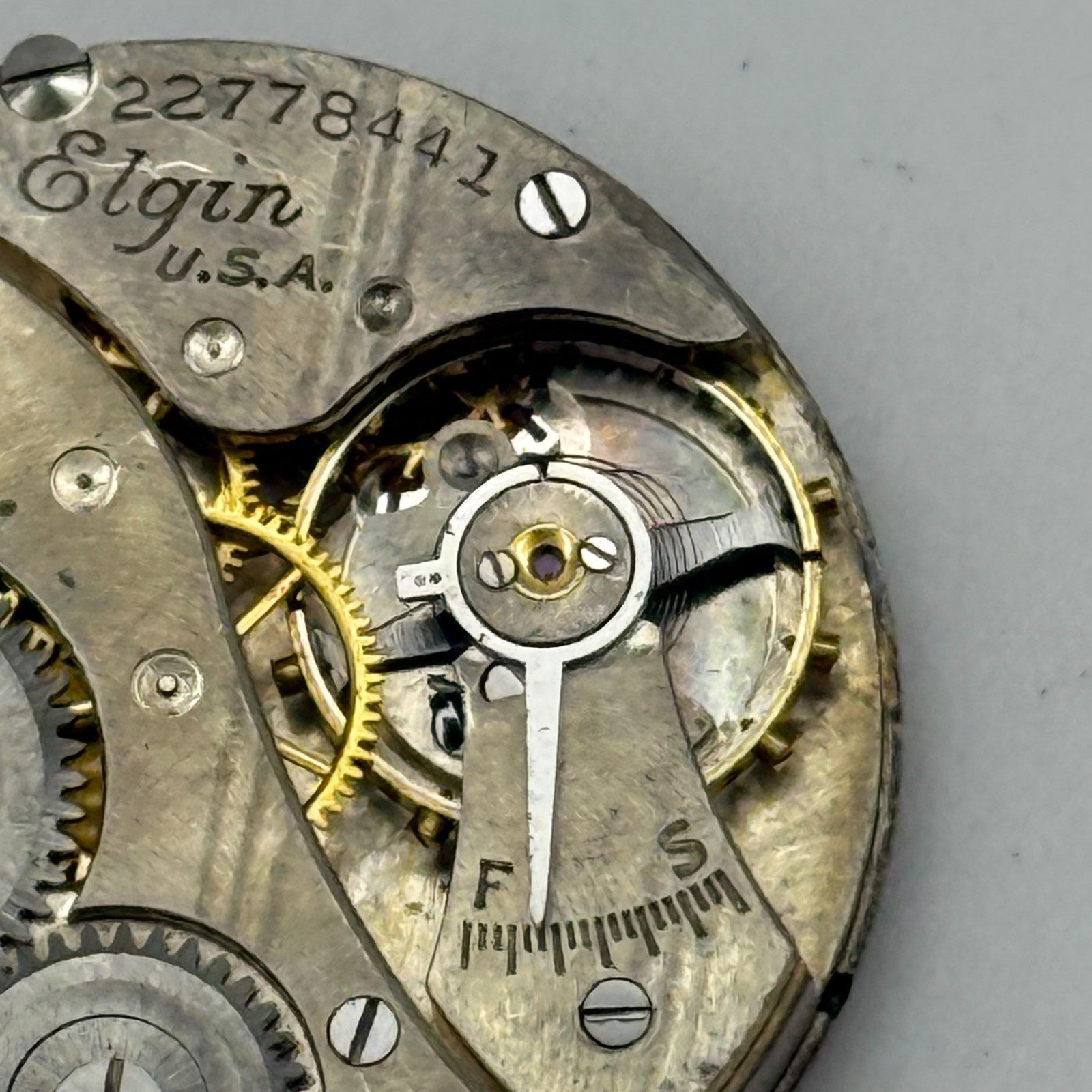 1920 Antique 6/0s Elgin 431 Model 2 American Watch Movement PARTS REPAIR SPARES