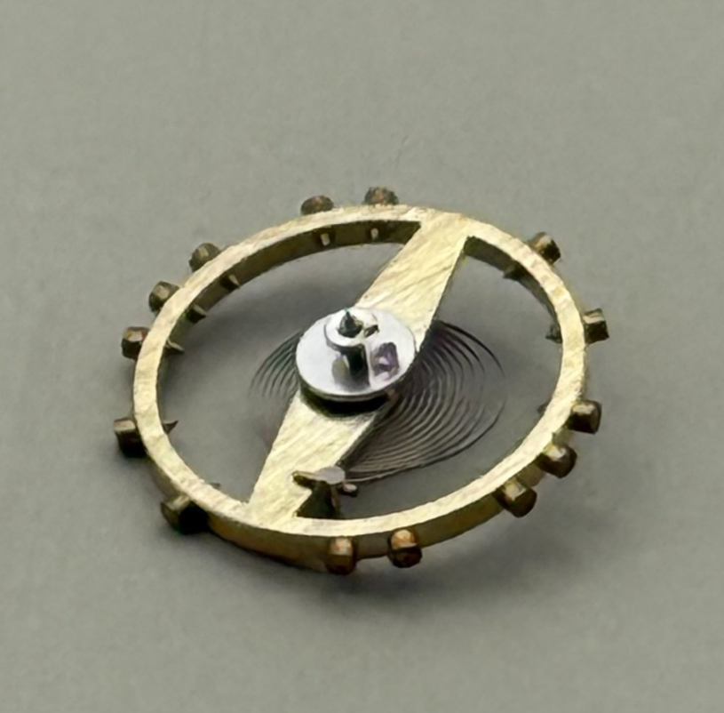 Derby 40 Balance Wheel Complete And Spring  8¾’’’ 102 M Watch Movement Parts NOS