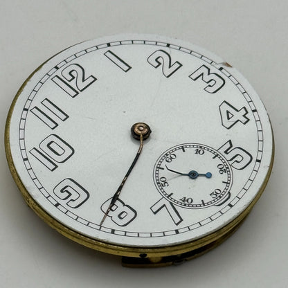 43.1mm Vintage Keystone USA 15 Jewels Swiss Hunter Pocket Watch Movement PARTS