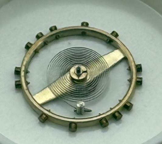 AS 415 Balance Wheel Complete And Spring 9 3/4''' 19 Watch Movement Parts NOS