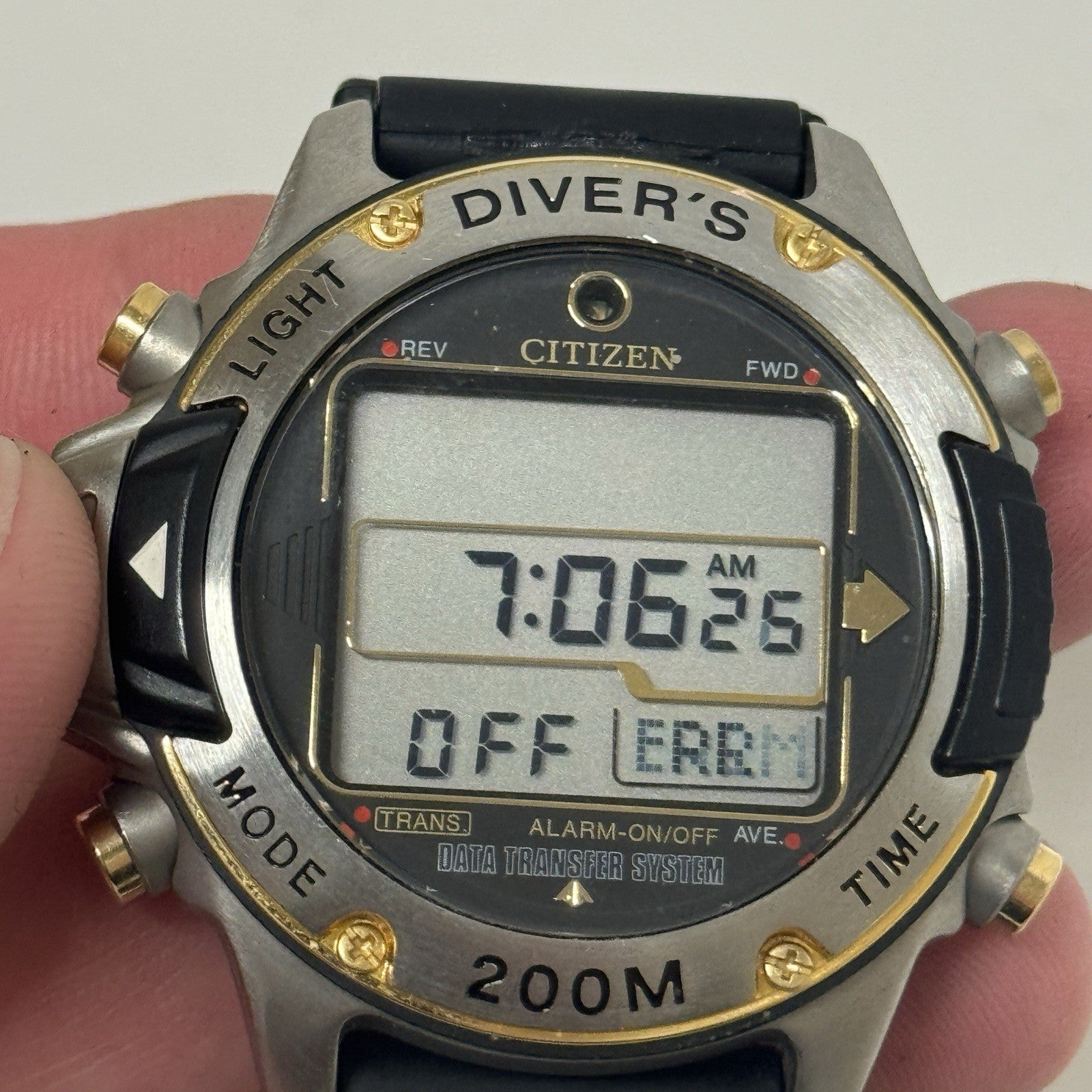 46mm Citizen Promaster Hyper Aqualand D203-089821 Digital Watch Runs To Repair