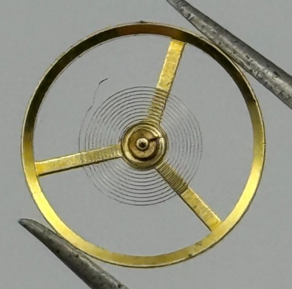 c.603 Balance Wheel Complete And Spring 10 1/2''' Watch Movement Parts NOS