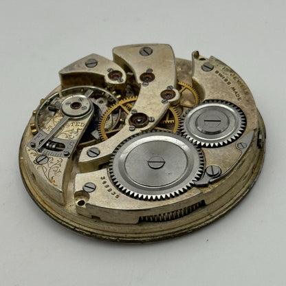 42mm Unidentified High Grade 19 Jewels Swiss Hunter Pocket Watch Movement PARTS