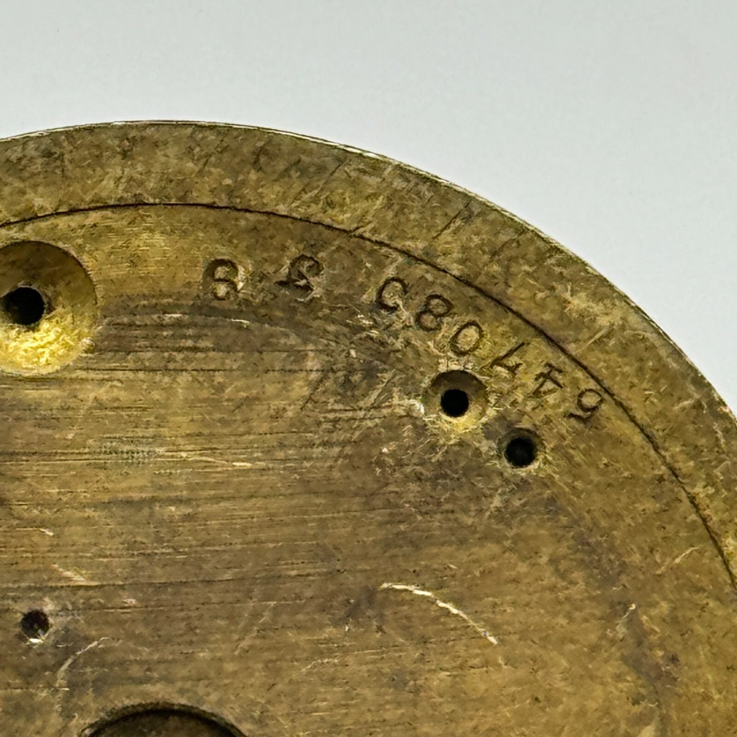 46.8mm Antique Unidentified Key Wound Pocket Watch Movement PARTS REPAIR SPARES