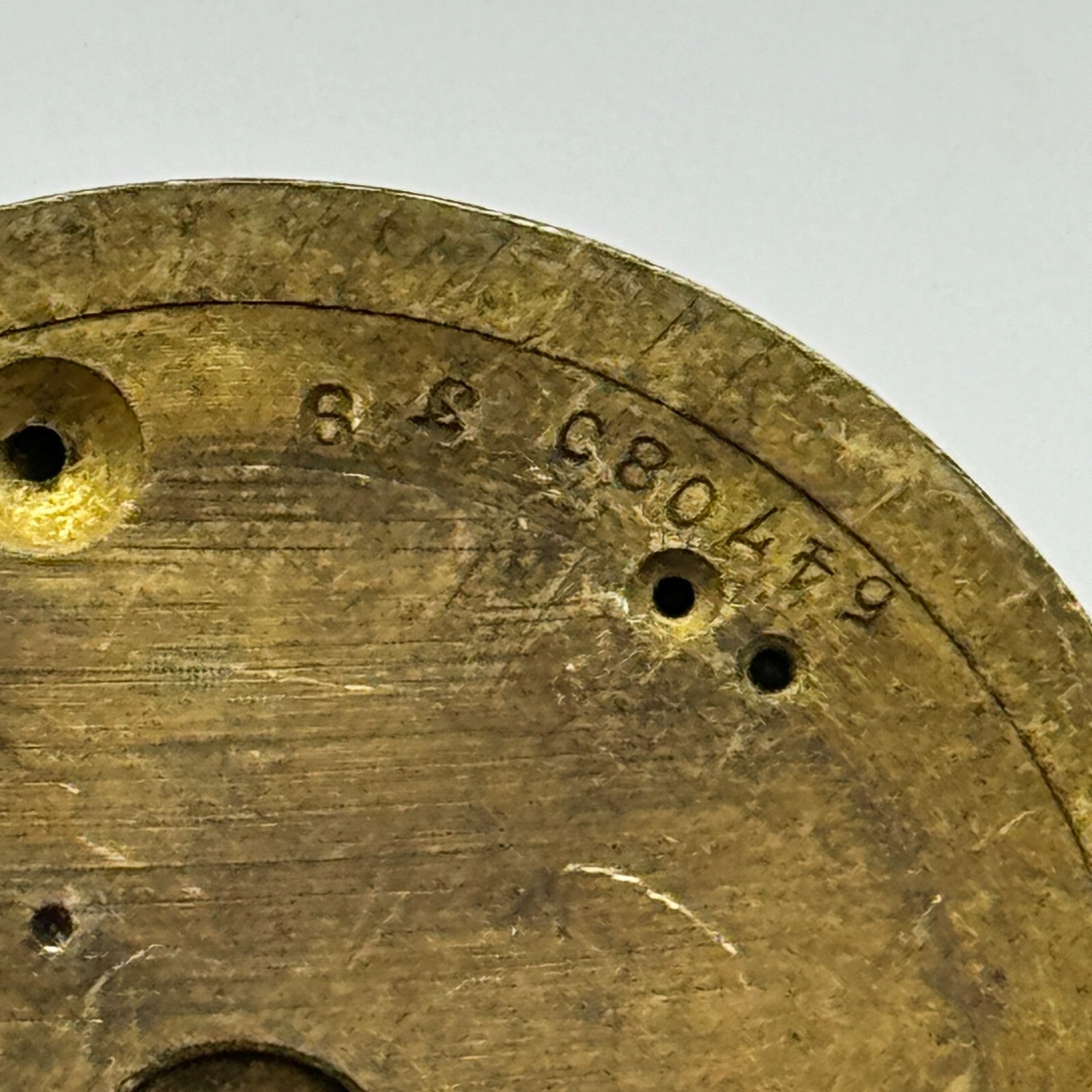 46.8mm Antique Unidentified Key Wound Pocket Watch Movement PARTS REPAIR SPARES