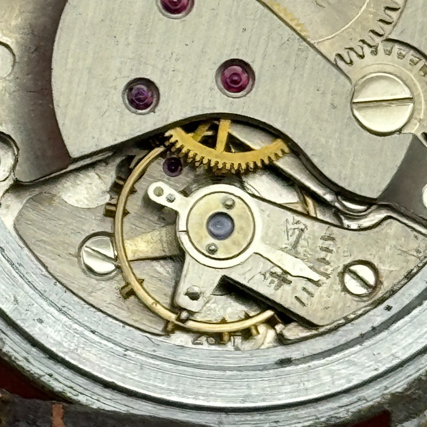 32mm Mens Vintage Avia 15 Jewels FHF 28 Pointer Seconds Hand Swiss Watch PARTS