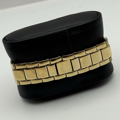 21mm Working Ladies Kenneth Cole Reaction Gold Plated Quartz Watch 6.5 Inches