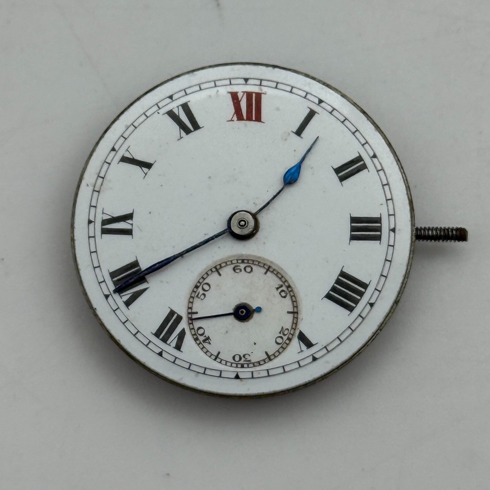 25.2mm Vintage Moeris Sub Seconds Trench Watch Movement Manual Wind PARTS REPAIR