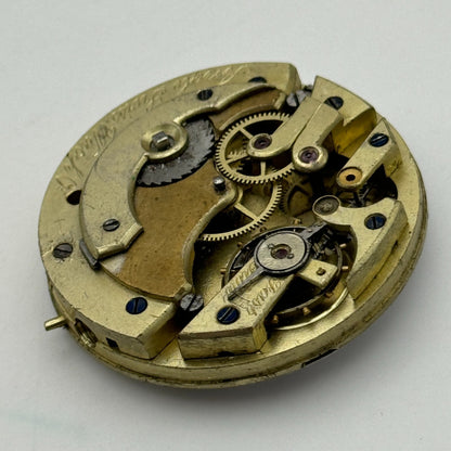 38.6mm Antique Open Face Longines ? Anglo Swiss Pocket Watch Movement PARTS