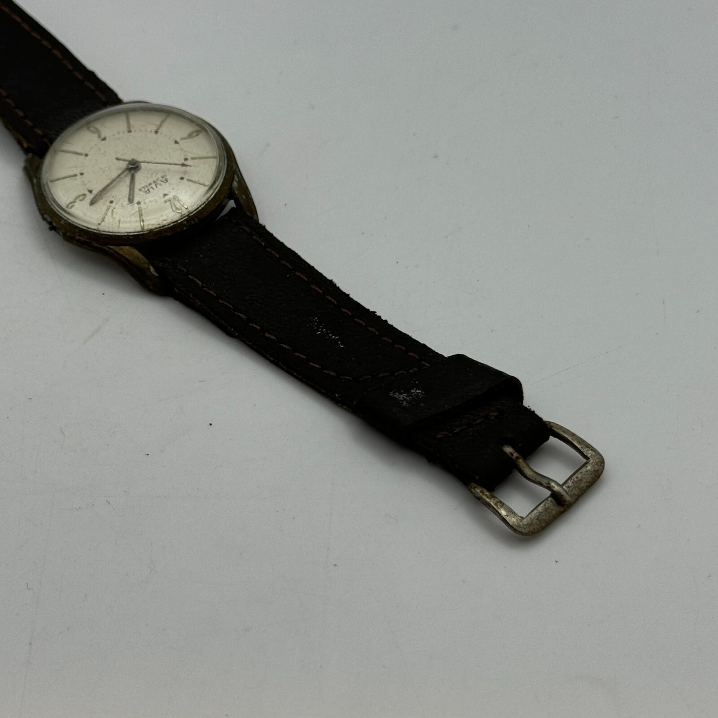 32mm Mens Vintage Avia 15 Jewels FHF 28 Pointer Seconds Hand Swiss Watch PARTS