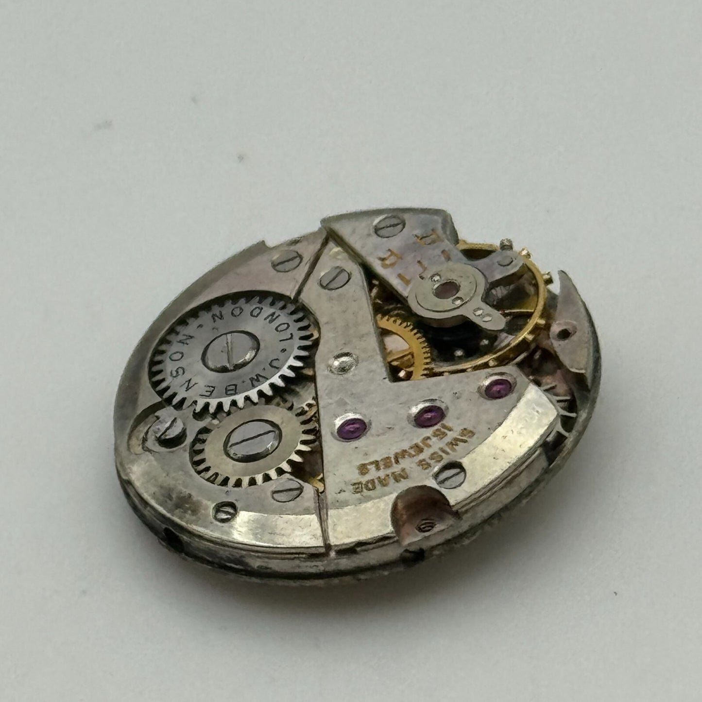 19.7mm J W Benson ETA 980 Manual Wind 15 Jewels Swiss Made Watch Movement PARTS