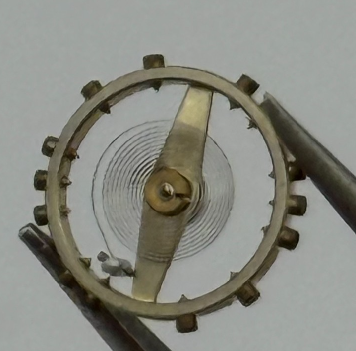 ETA 2410 Balance Wheel Complete And Spring 6¾’’’ 1059 M Watch Movement Parts 