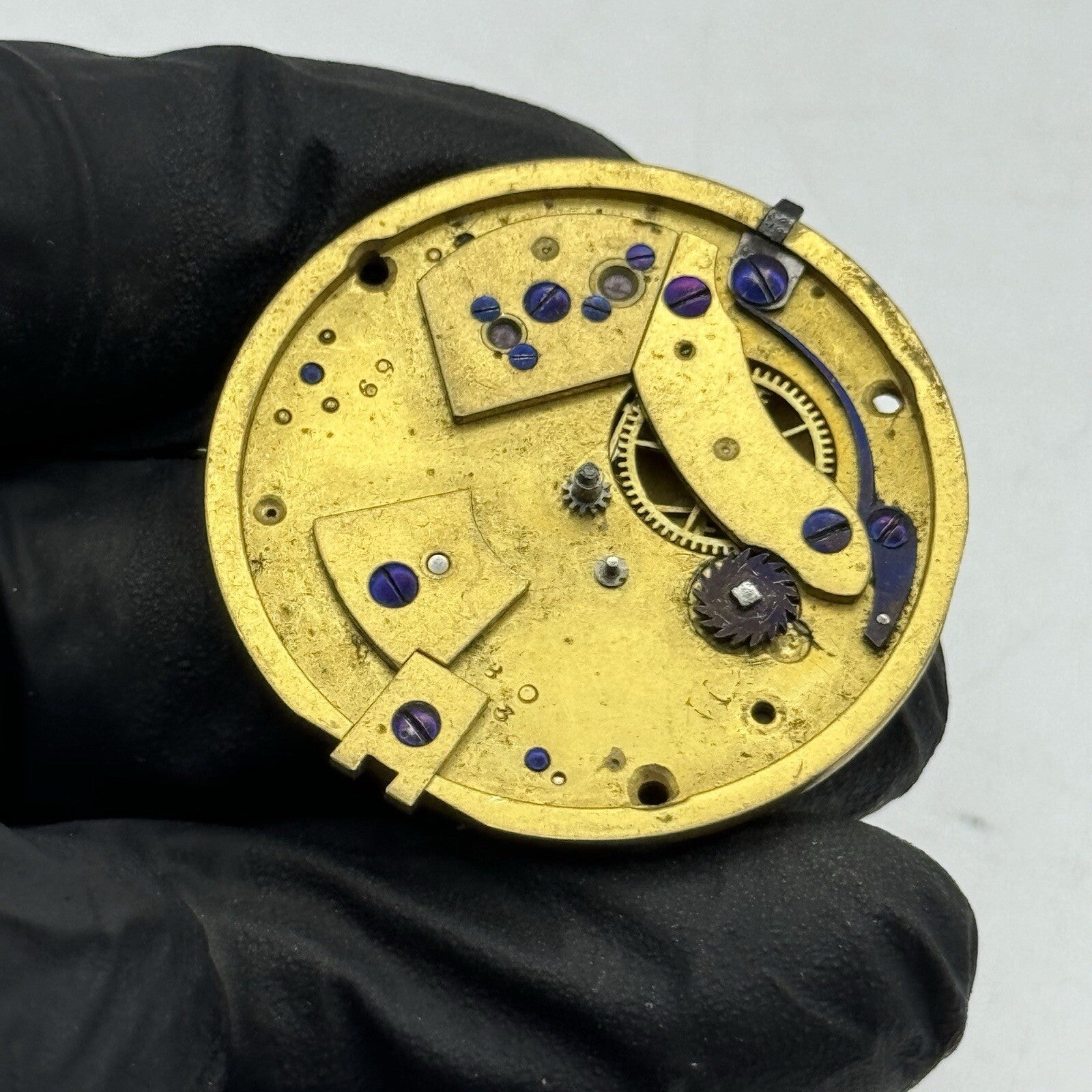 37.3mm Barwise London Antique Fusee Pocket Watch Movement FOR PARTS Repair
