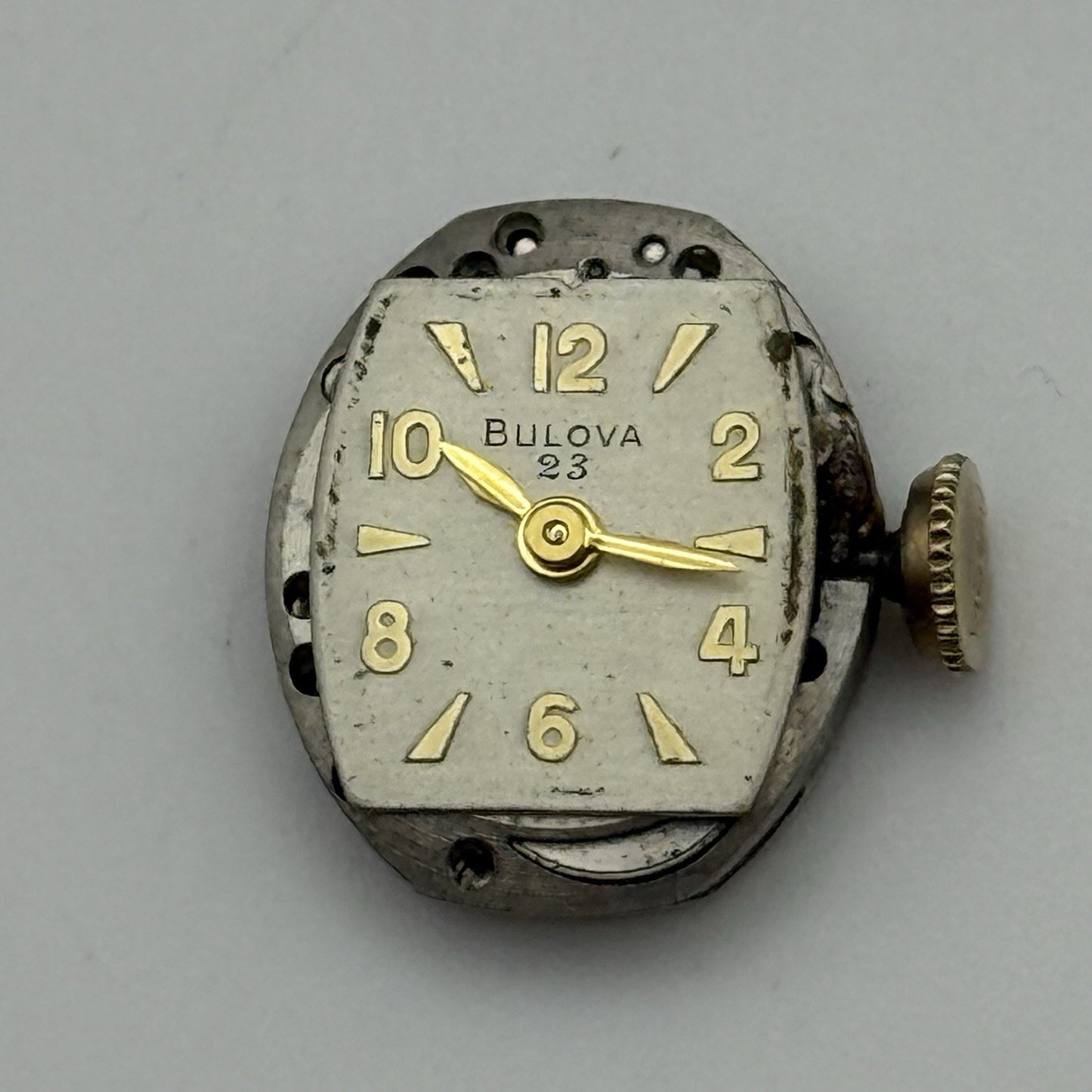 13.1mm Vintage Ladies Bulova 5AD Manual Wind Swiss Watch Movement PARTS REPAIR