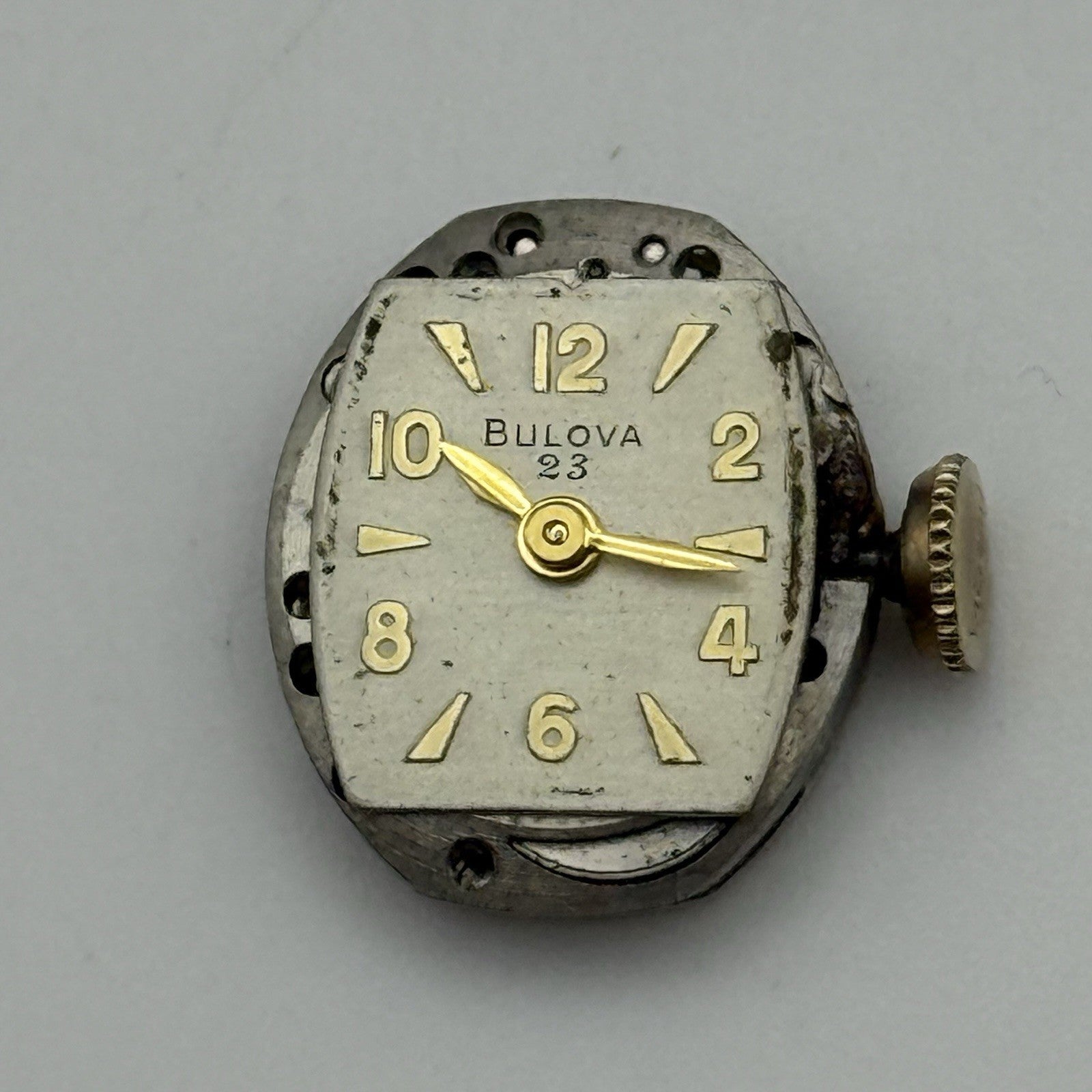 13.1mm Vintage Ladies Bulova 5AD Manual Wind Swiss Watch Movement PARTS REPAIR