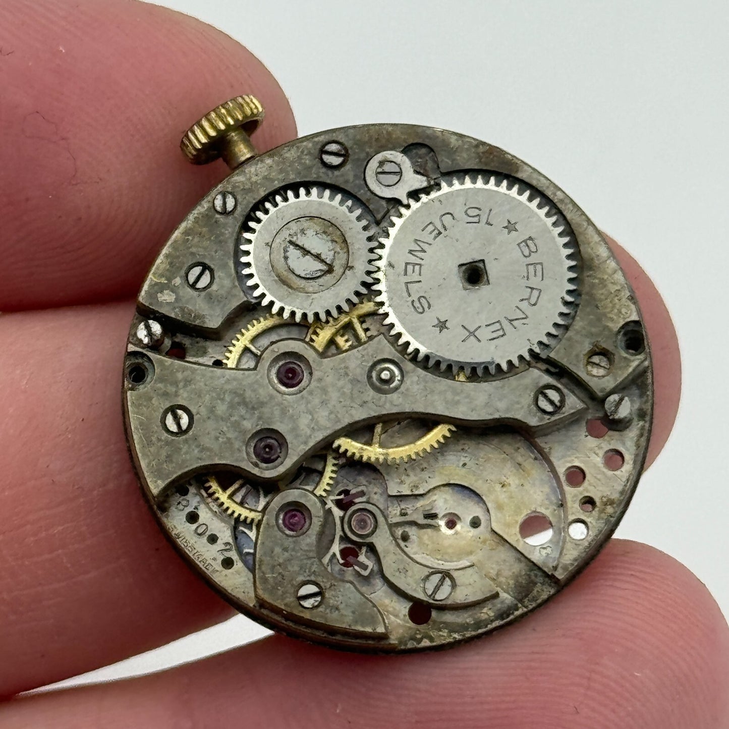 27.1mm Men's Bernex FHF 15 Jewels Trench Watch Movement Manual Wind Swiss PARTS