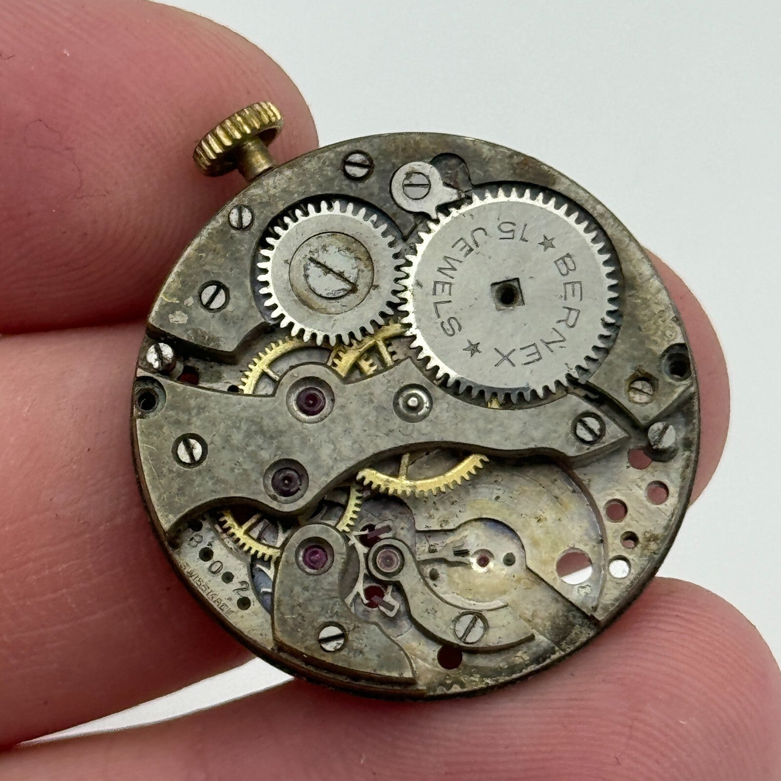 27.1mm Men's Bernex FHF 15 Jewels Trench Watch Movement Manual Wind Swiss PARTS